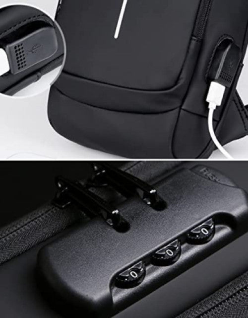 Shoulder bag with USB charging